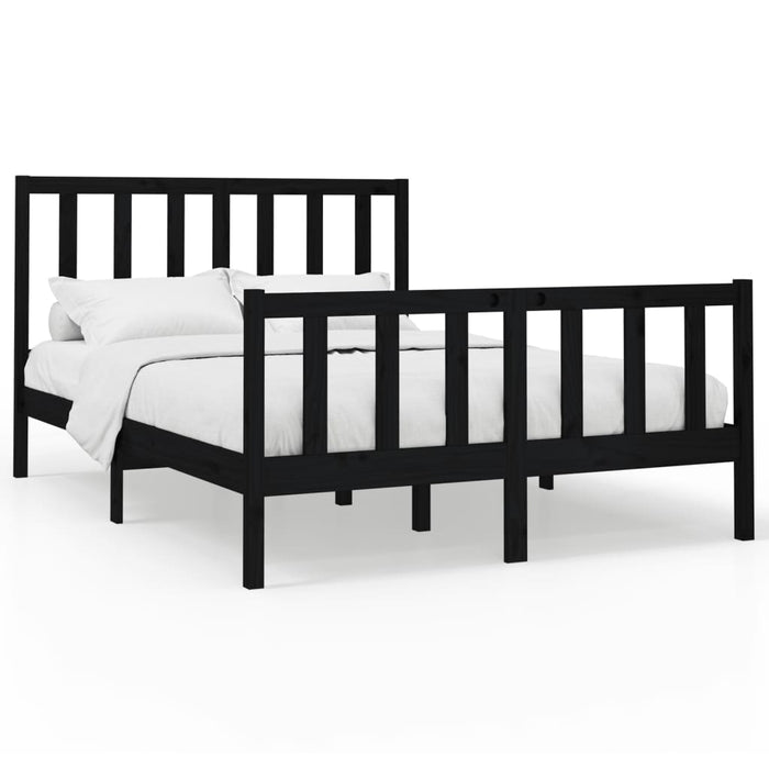 Solid wood bed black pine 160x200 cm