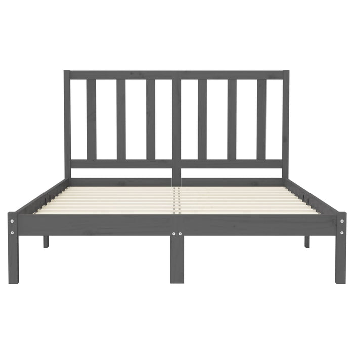Massivholzbett Grau 120x200 cm