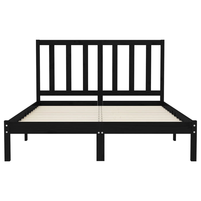 Massivholzbett Schwarz 120x200 cm