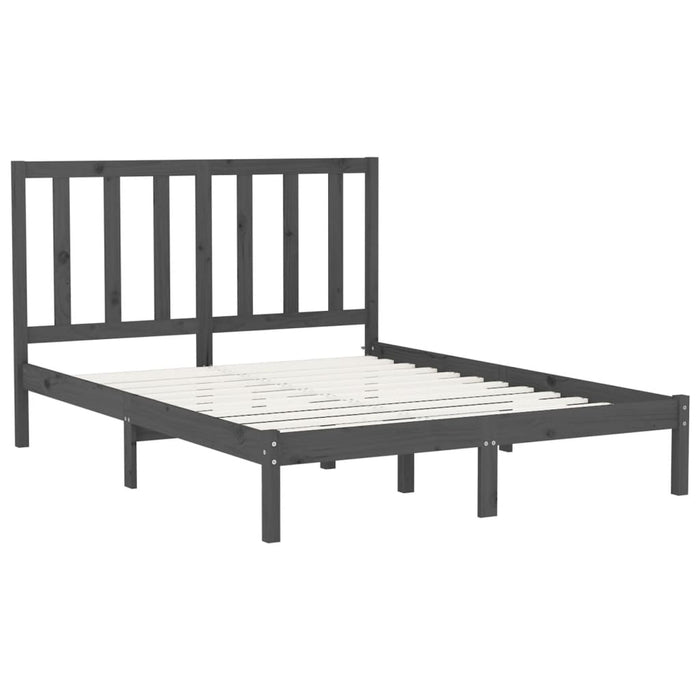 Massivholzbett Grau 150x200 cm