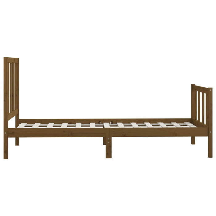 Massivholzbett Honigbraun 90x200 cm