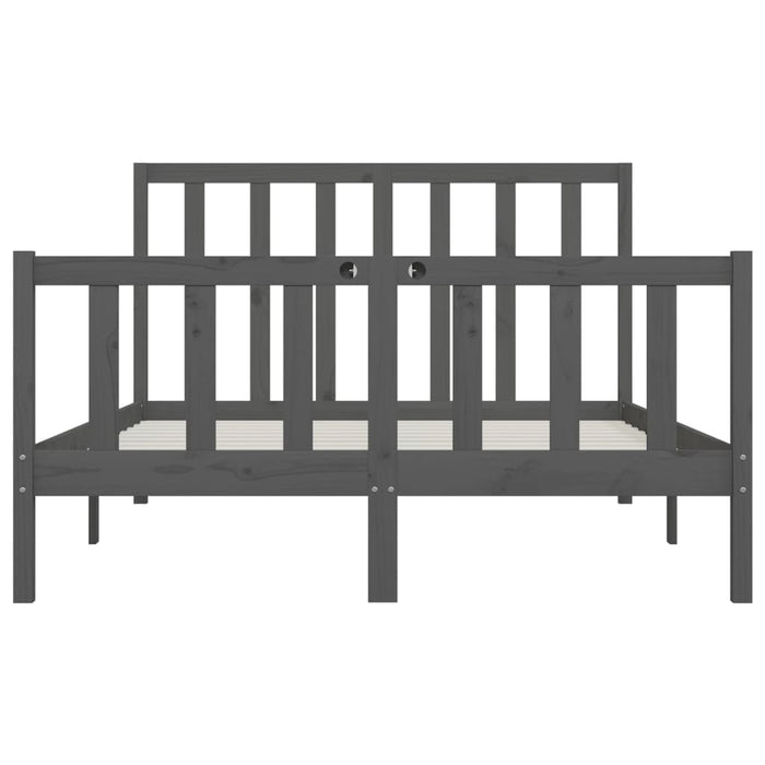 Massivholzbett Grau 160x200 cm