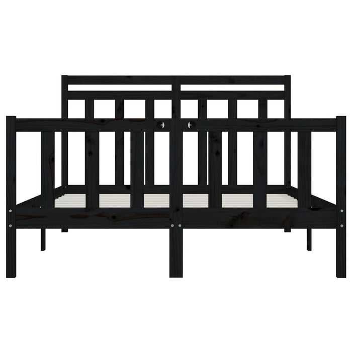 Massivholzbett Schwarz Kiefer 160x200 cm