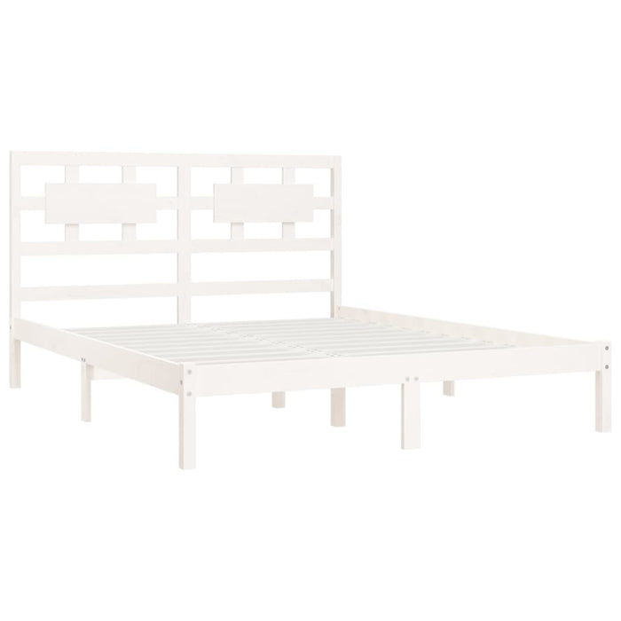 Solid wood bed white pine 200x200 cm
