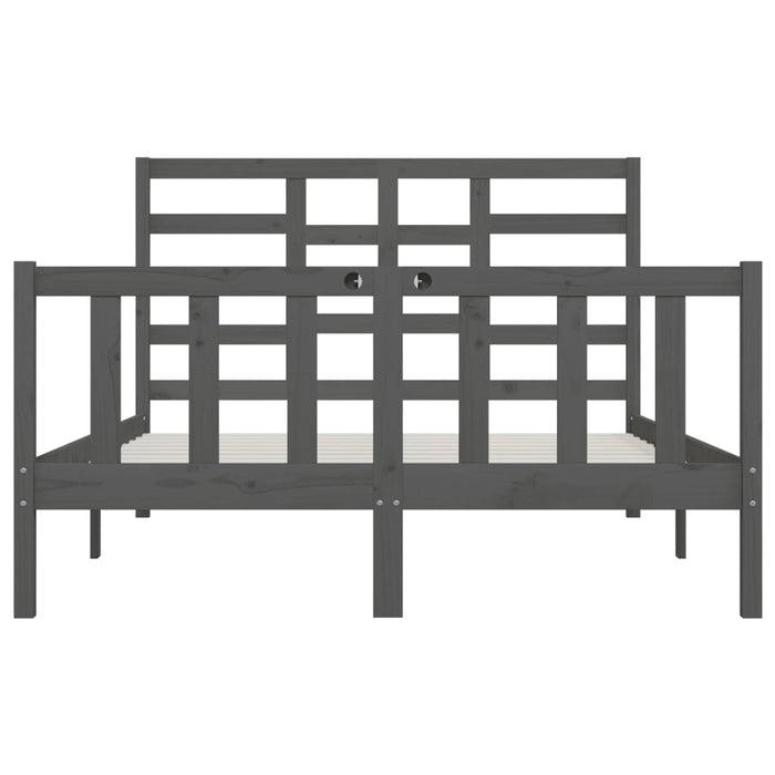 Massivholzbett Grau 150x200 cm