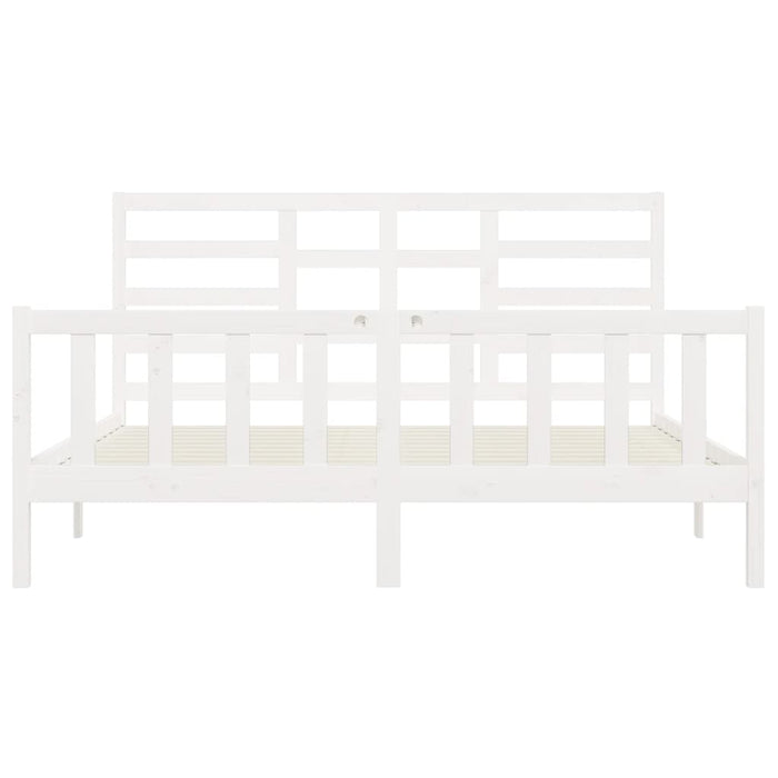 Massivholzbett Weiß 180x200 cm