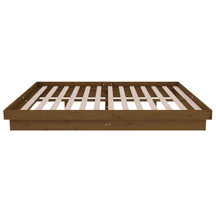 Massivholzbett Honigbraun 135x190 cm