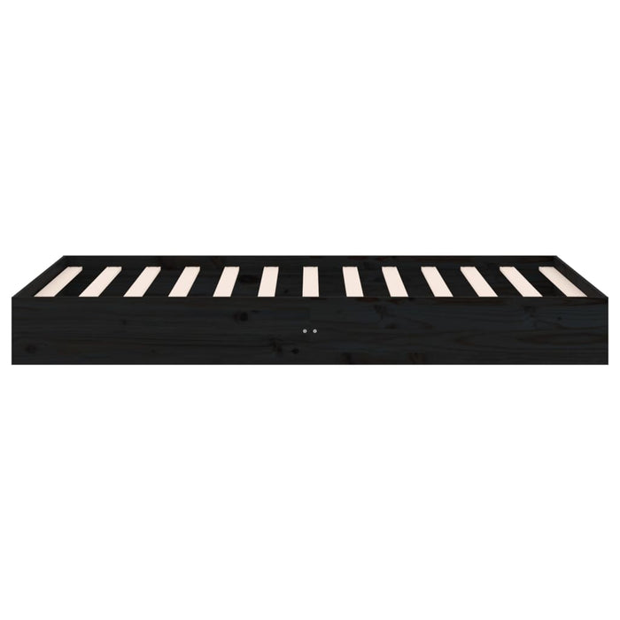 Massivholzbett Schwarz 90x200 cm