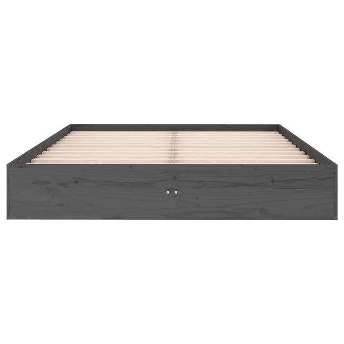 Massivholzbett Grau 120x190 cm