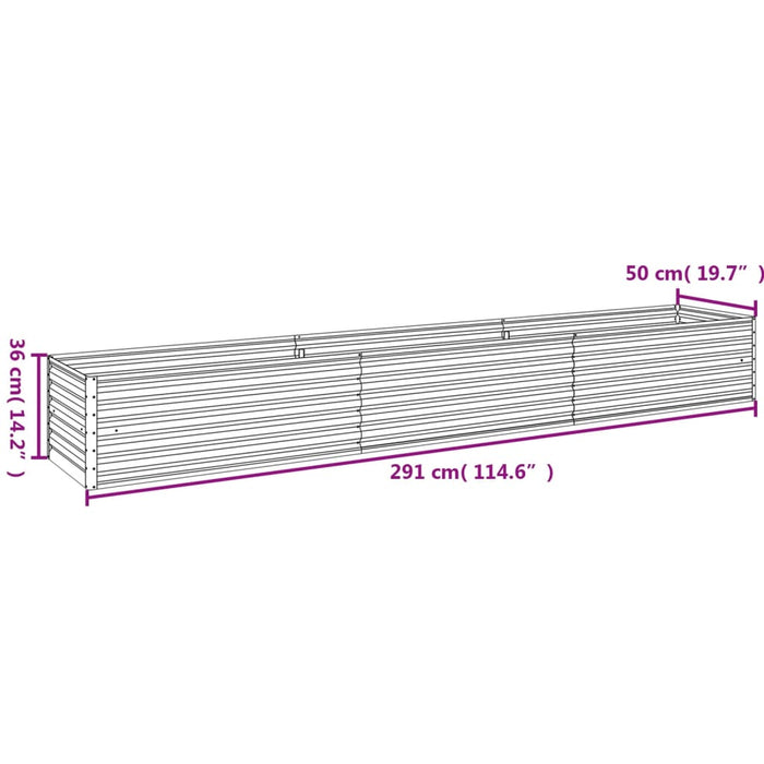 Hochbeet 291x50x36 cm Cortenstahl