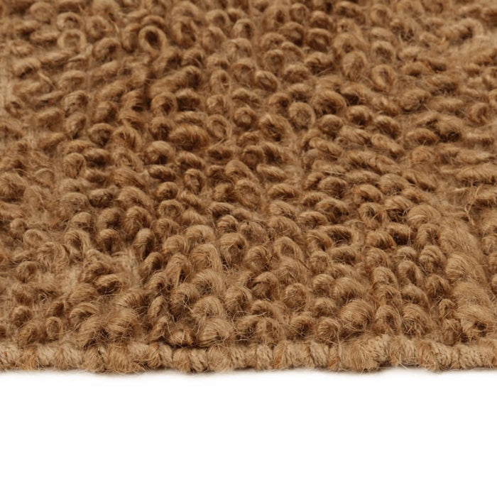 Loop carpet handmade 160x230 cm jute and cotton