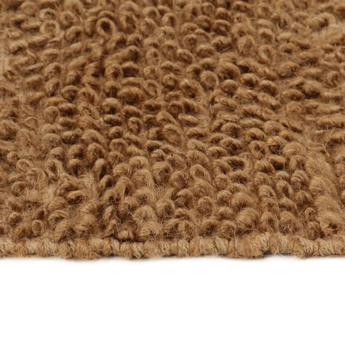 Schlingenteppich Handgefertigt 200x300 cm Jute und Baumwolle