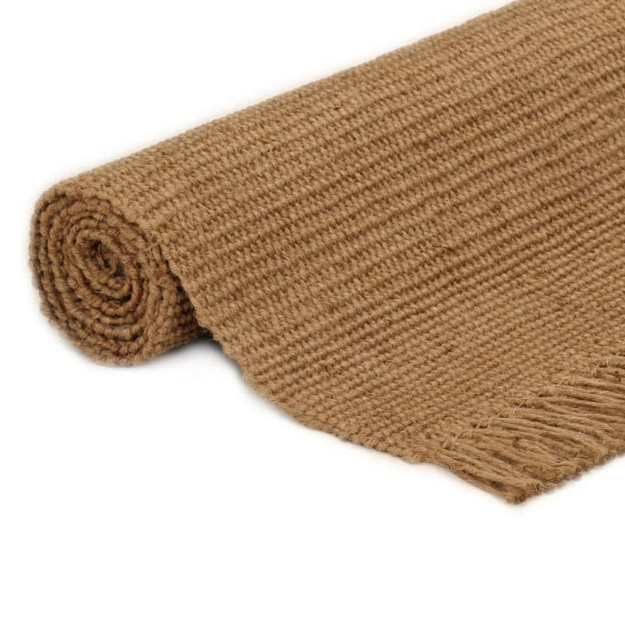 Teppich mit Fransen 180x250 cm Jute