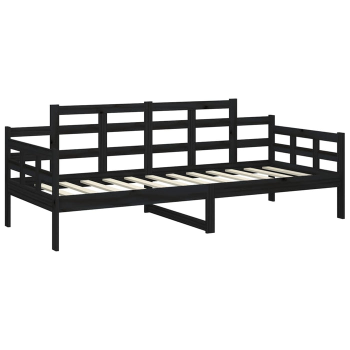 Tagesbett Schwarz Massivholz Kiefer 90x200 cm