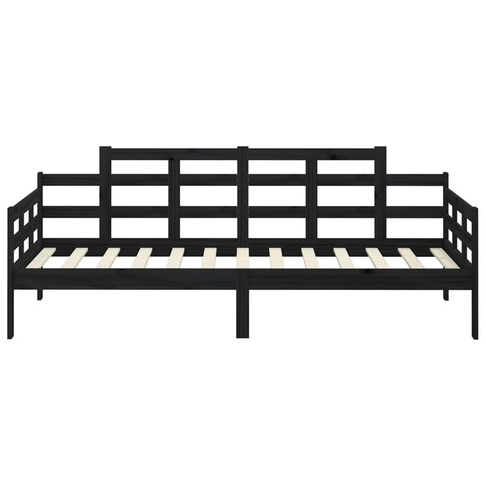 Tagesbett Schwarz Massivholz Kiefer 90x200 cm