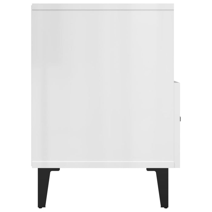 vidaXL TV cabinet high-gloss white 80x36x50 cm made of wood