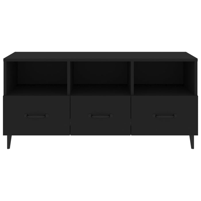 TV cabinet black 102x35x50 cm made of wood