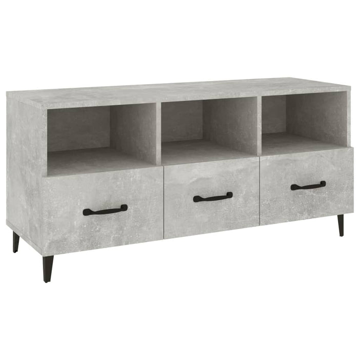 TV cabinet concrete gray 102x35x50 cm made of wood