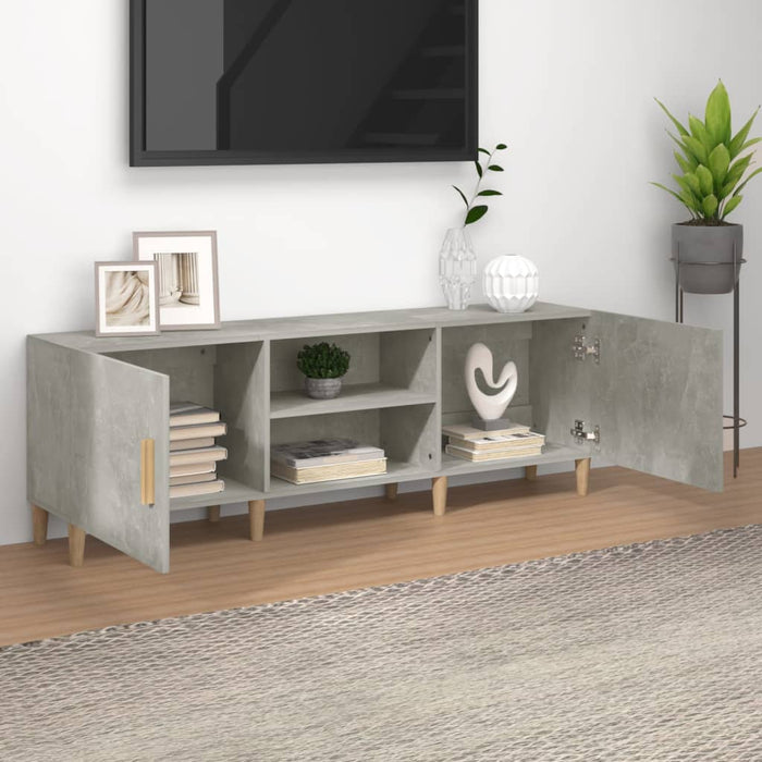 TV cabinet concrete gray 150x30x50 cm made of wood