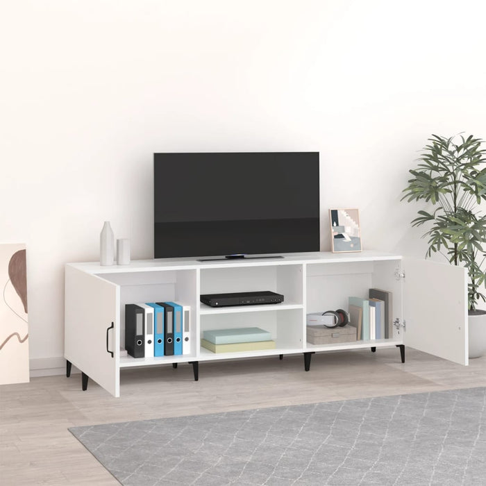 TV cabinet white 150x30x50 cm made of wood
