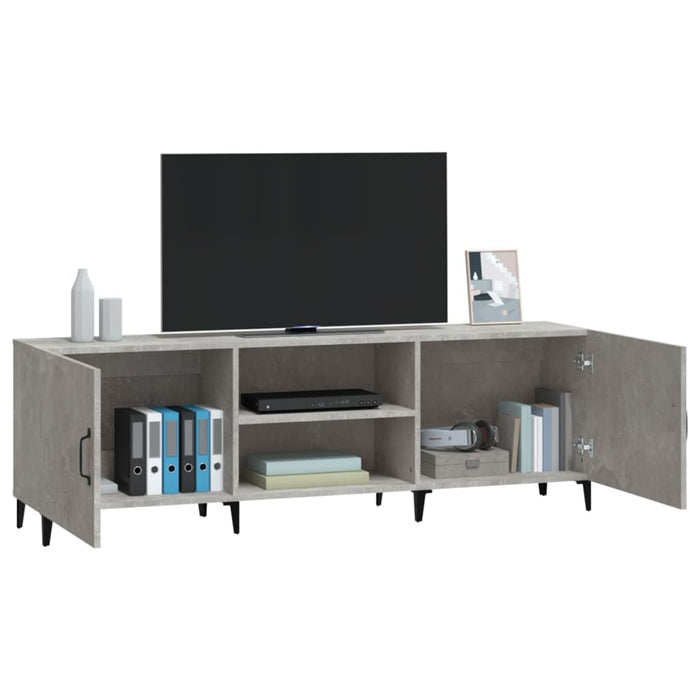 TV cabinet concrete gray 150x30x50 cm made of wood