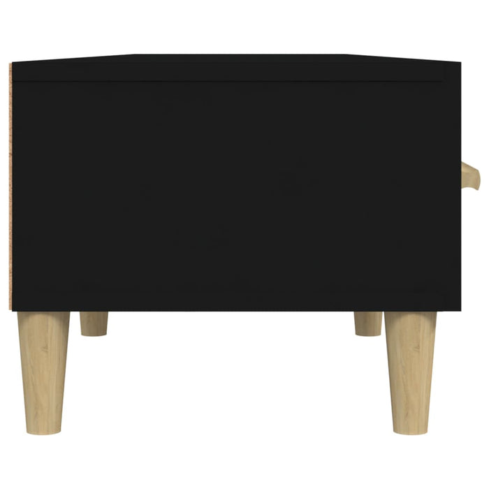 TV cabinet black 150x34.5x30 cm made of wood