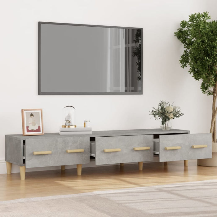 TV cabinet concrete gray 150x34.5x30 cm made of wood