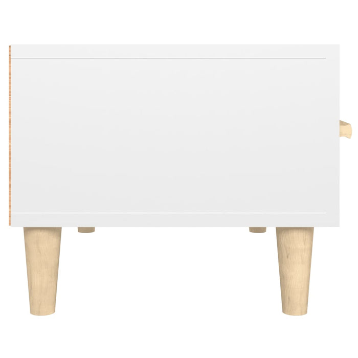 TV cabinet high-gloss white 150x34.5x30 cm made of wood