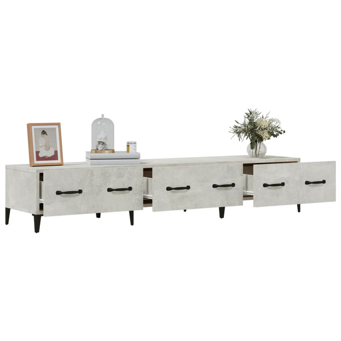 TV cabinet concrete gray 150x34.5x30 cm made of wood