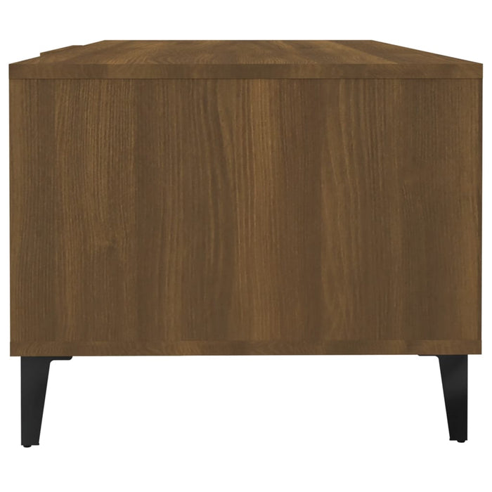 Coffee table brown oak look 102x50x40 cm wood material