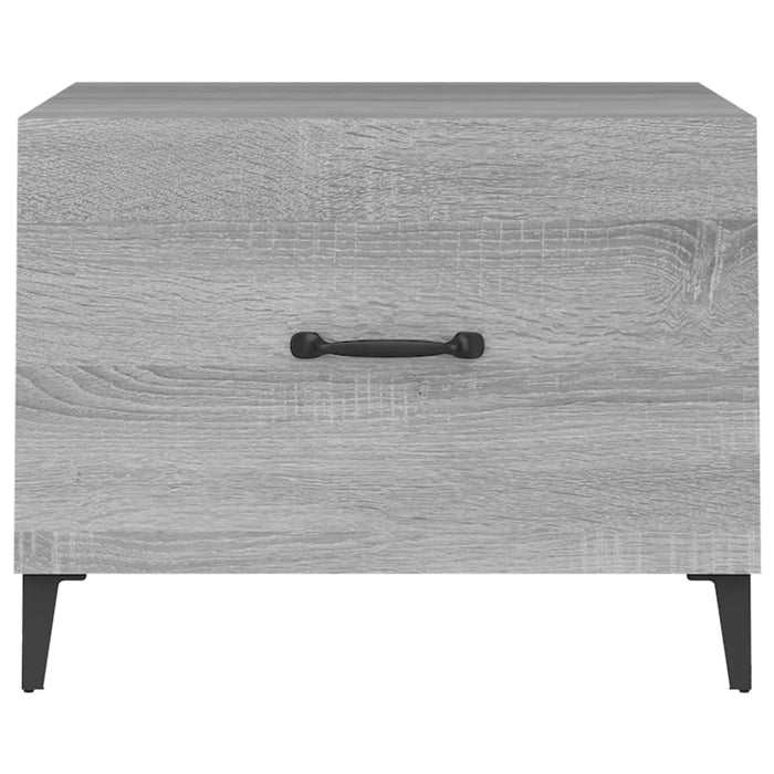 Coffee table with metal legs Gray Sonoma 50x50x40 cm