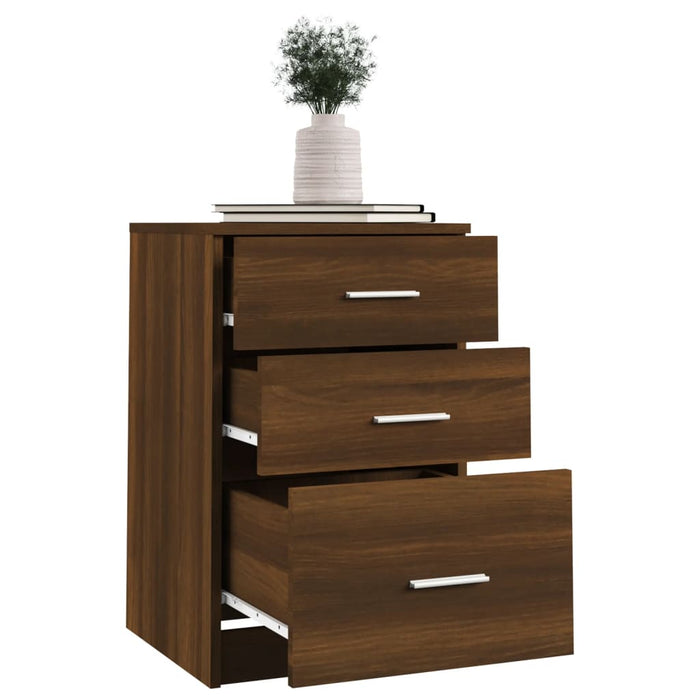 Nachttisch Braun Eichen-Optik 40x40x63 cm Holzwerkstoff