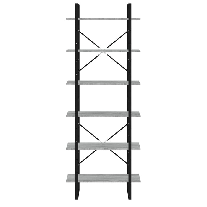 Hochschrank Grau Sonoma 80x30x210 cm Holzwerkstoff