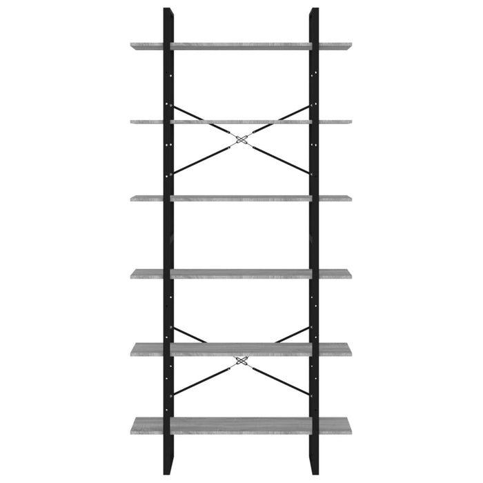 Hochschrank Grau Sonoma 100x30x210 cm Holzwerkstoff