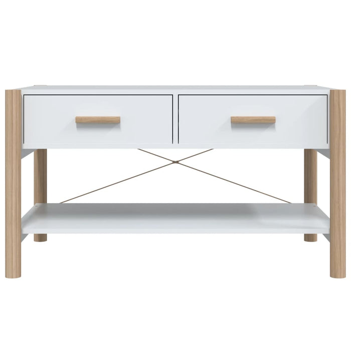 Couchtisch Weiß 82x48x45 cm Holzwerkstoff