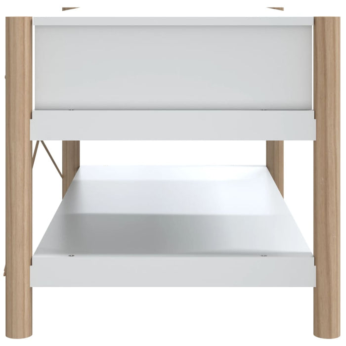 Couchtisch Weiß 82x48x45 cm Holzwerkstoff