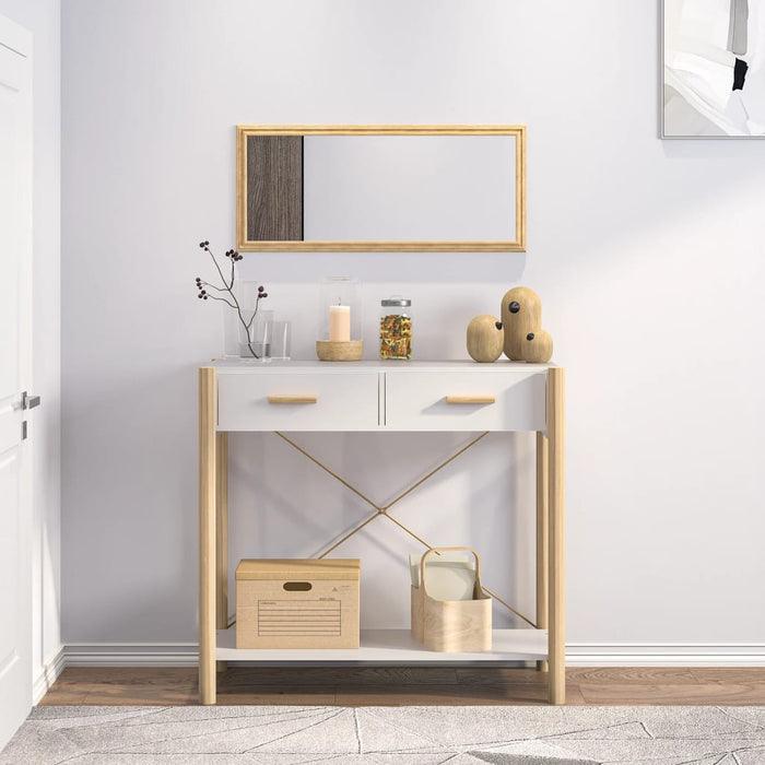 Konsolentisch Weiß 82x38x75 cm Holzwerkstoff