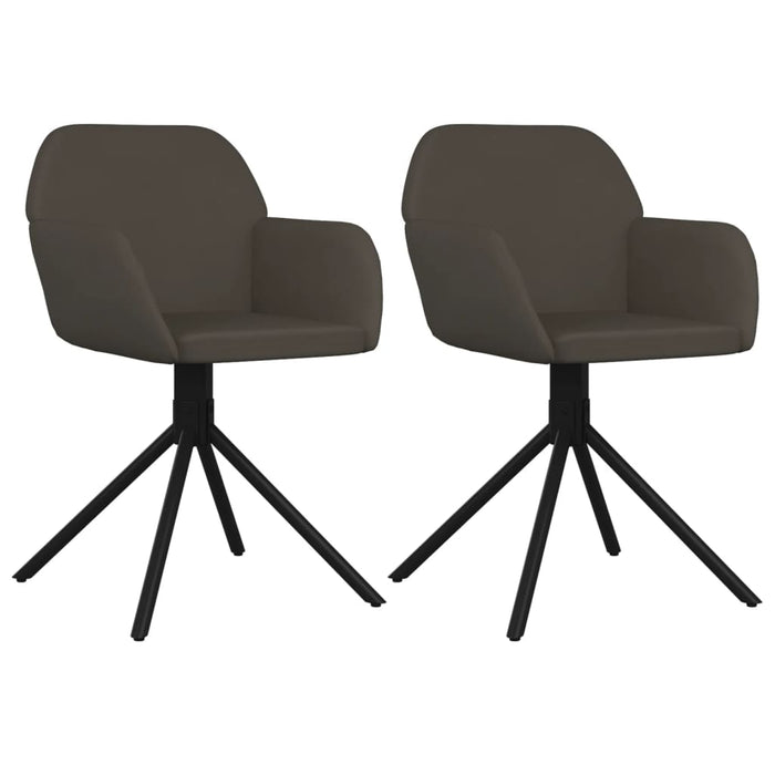 Dining room chairs 2 pieces. Rotatable dark gray velvet