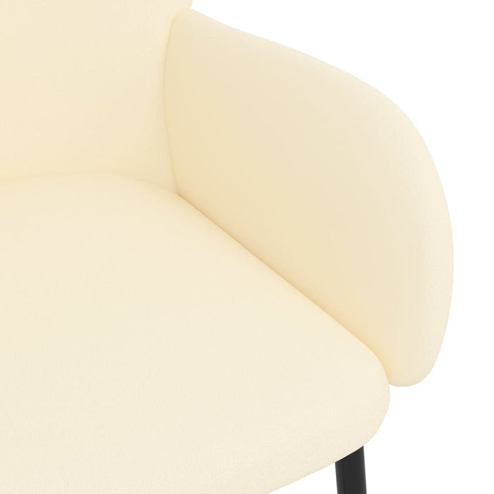 Dining room chairs 2 pcs. Cream faux leather