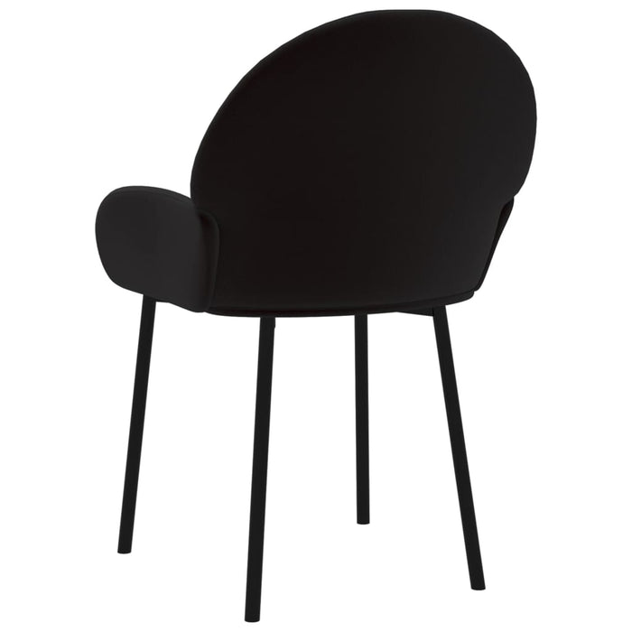 Dining room chairs 2 pcs. Black velvet