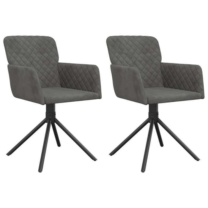 Dining room chairs 2 pieces. Rotatable dark gray velvet