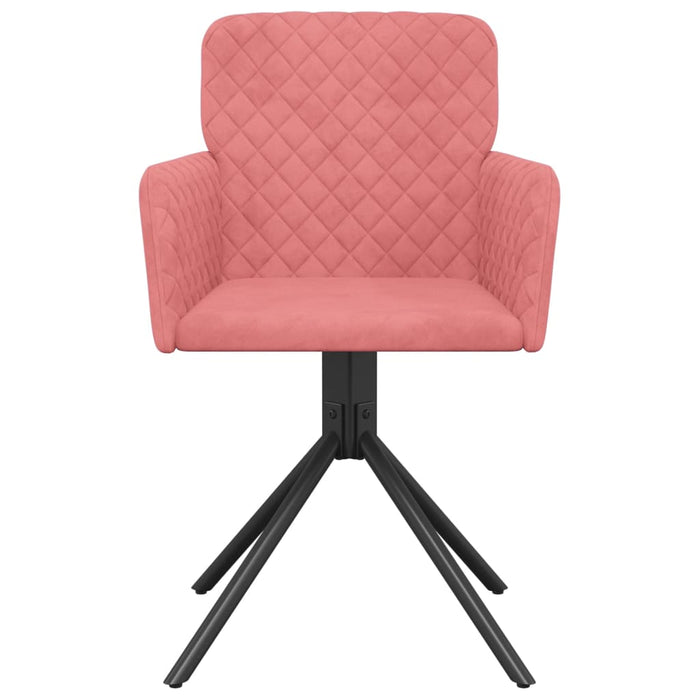 Esszimmerstühle 2 Stk. Drehbar Rosa Samt