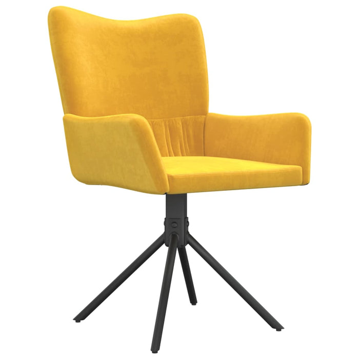Dining room chairs 2 pieces. Swivel yellow velvet