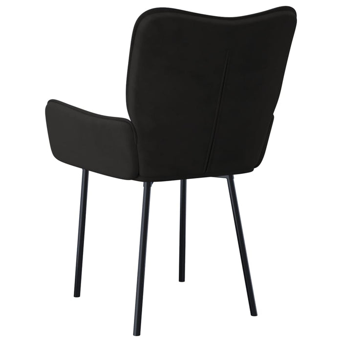 Dining room chairs 2 pcs. Black velvet