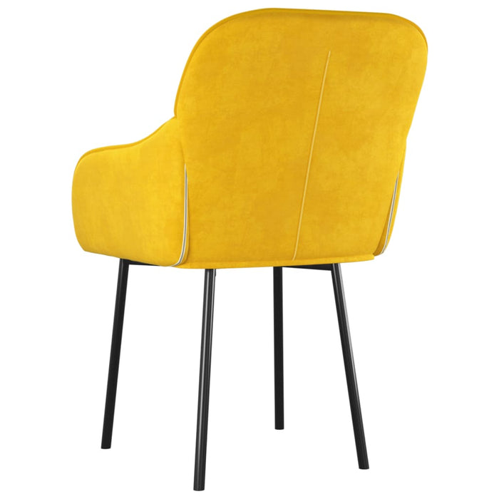 Dining room chairs 2 pcs. Yellow velvet
