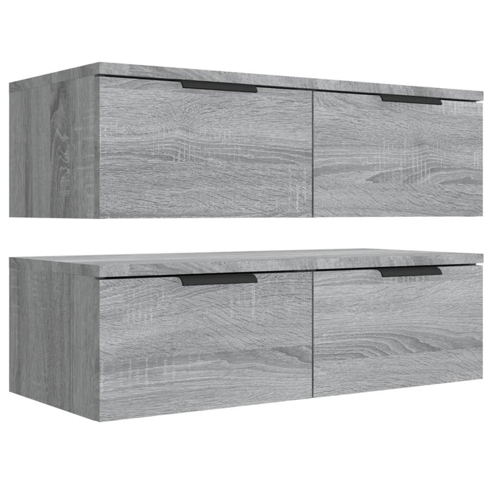 Wall cabinets 2 pcs. Gray Sonoma 68x30x20 cm wood material