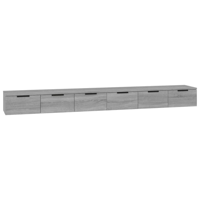Wall cabinets 2 pcs. Gray Sonoma 102x30x20 cm wood material