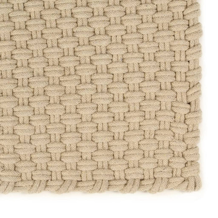 Rug Rectangular Natural 120x180 cm Cotton