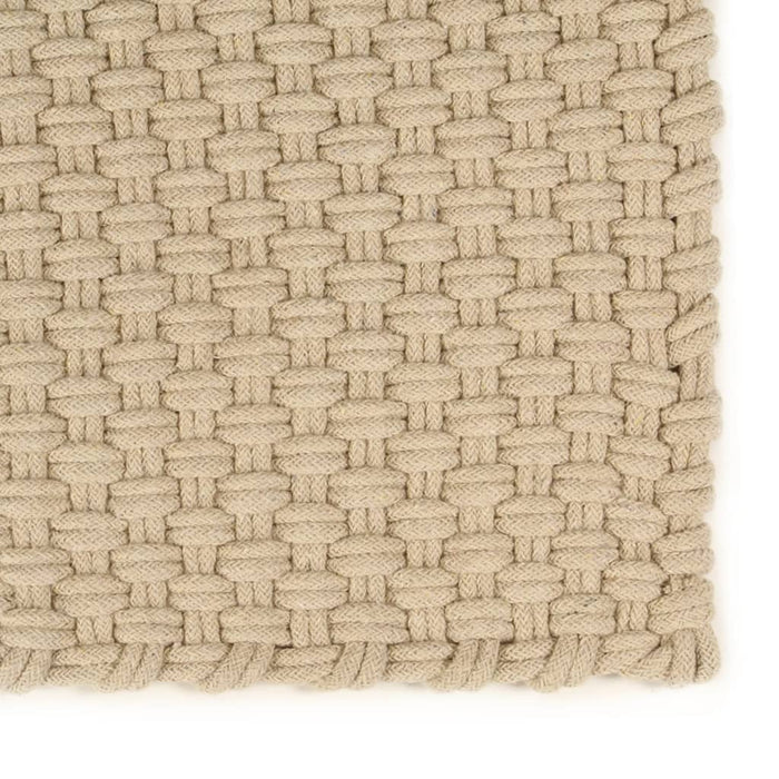 Rug Rectangular Natural 180x250 cm Cotton