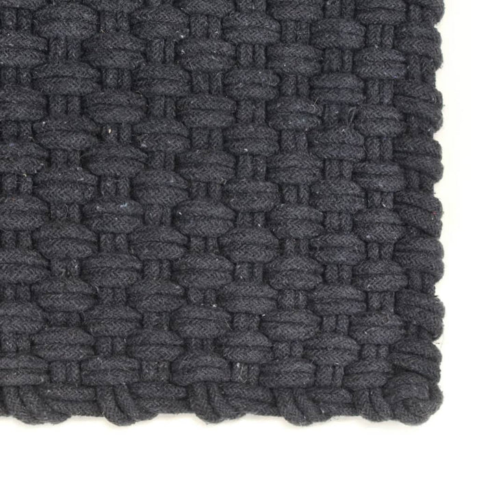 Rectangular carpet anthracite 120x180 cm cotton